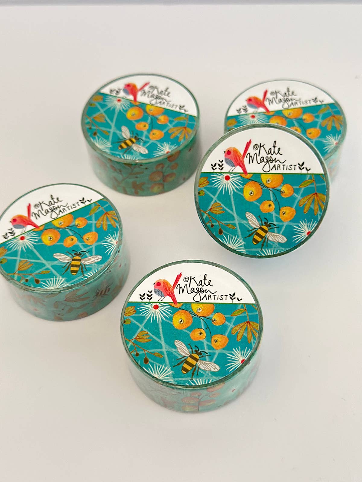 Bee Berries Aqua WASHI TAPE