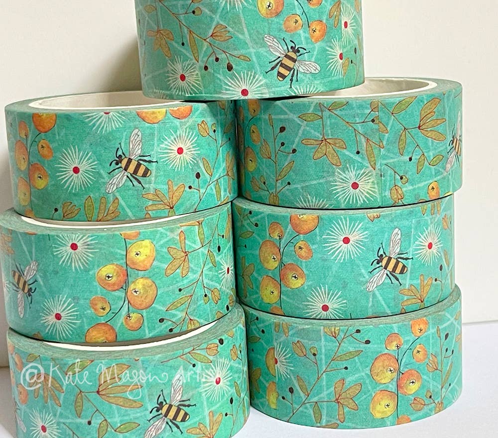 Bee Berries Aqua WASHI TAPE