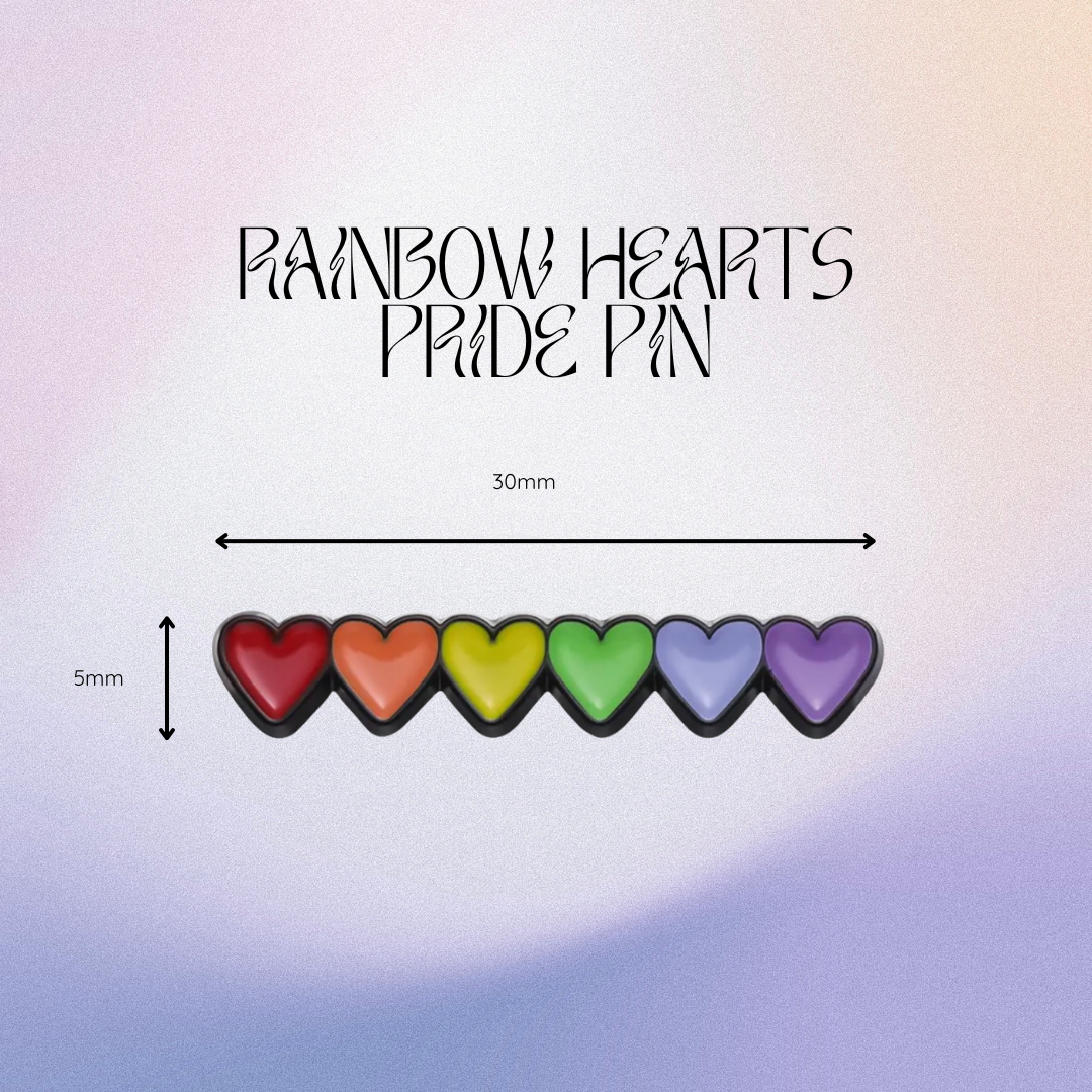 Rainbow Hearts Pride Pin