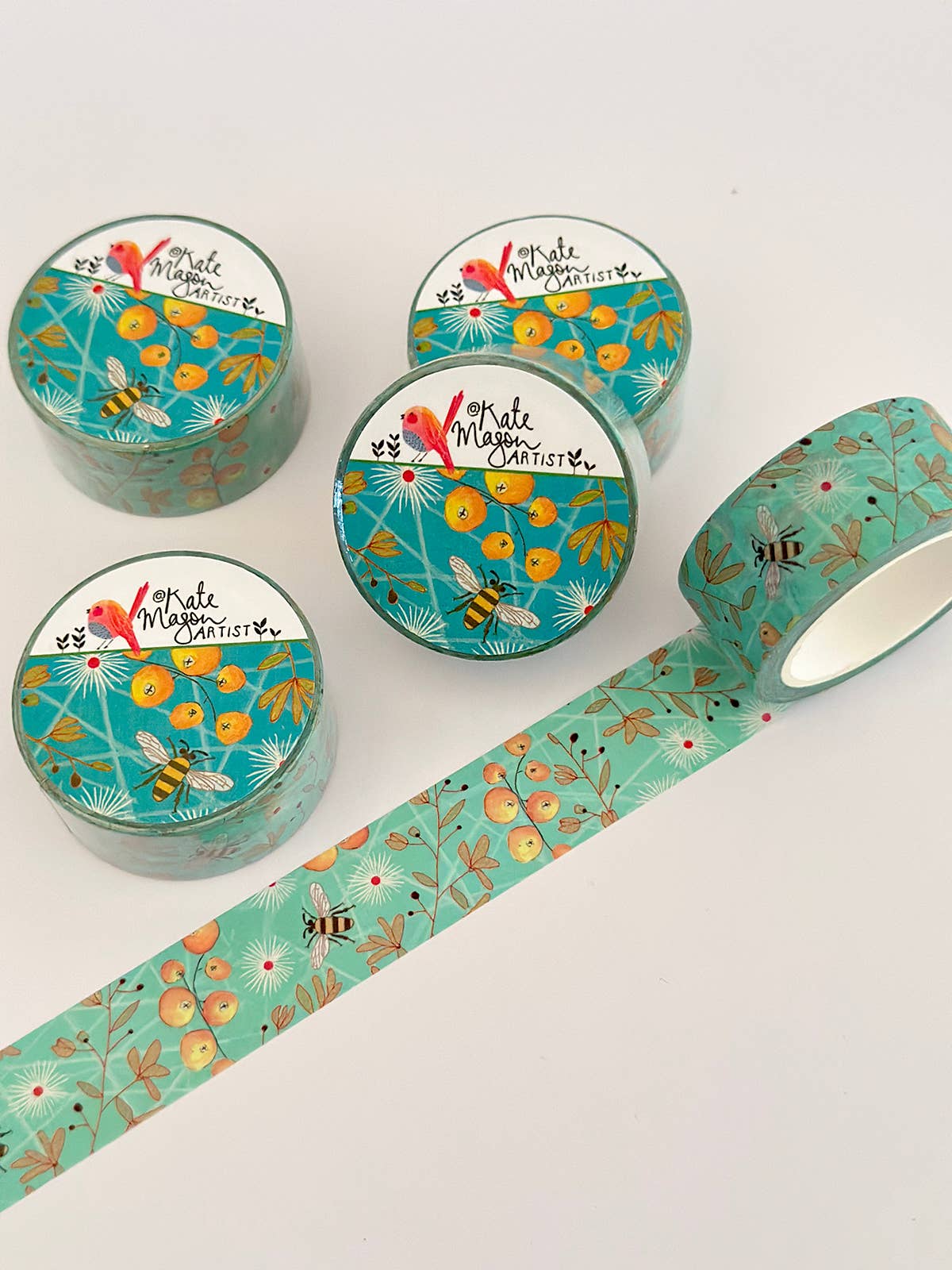 Bee Berries Aqua WASHI TAPE