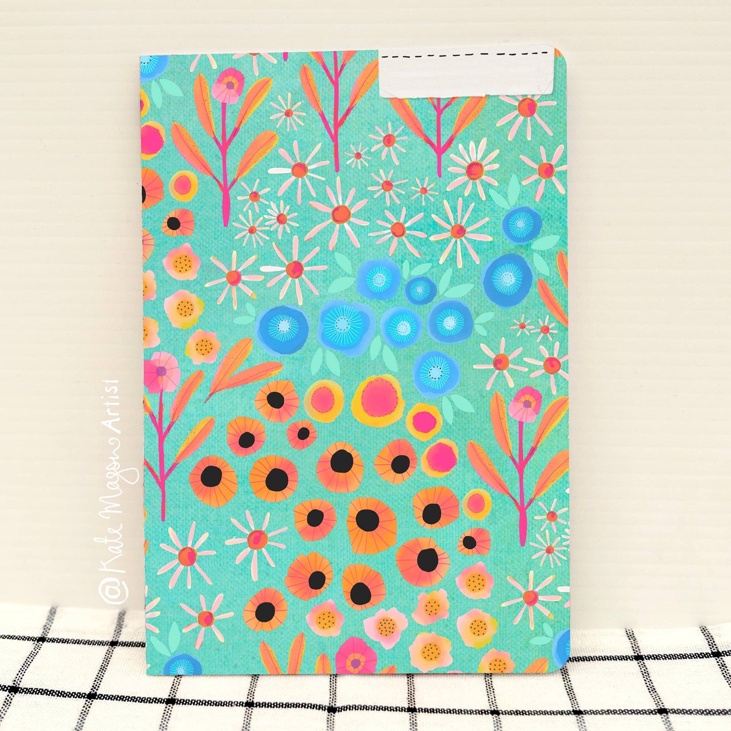 Florally Floral Aqua NOTEBOOK