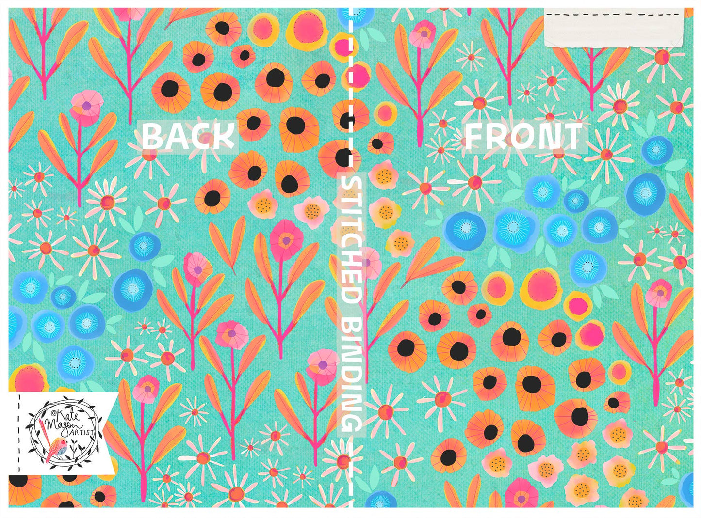 Florally Floral Aqua NOTEBOOK