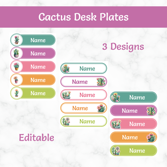 Cactus Desk Plates