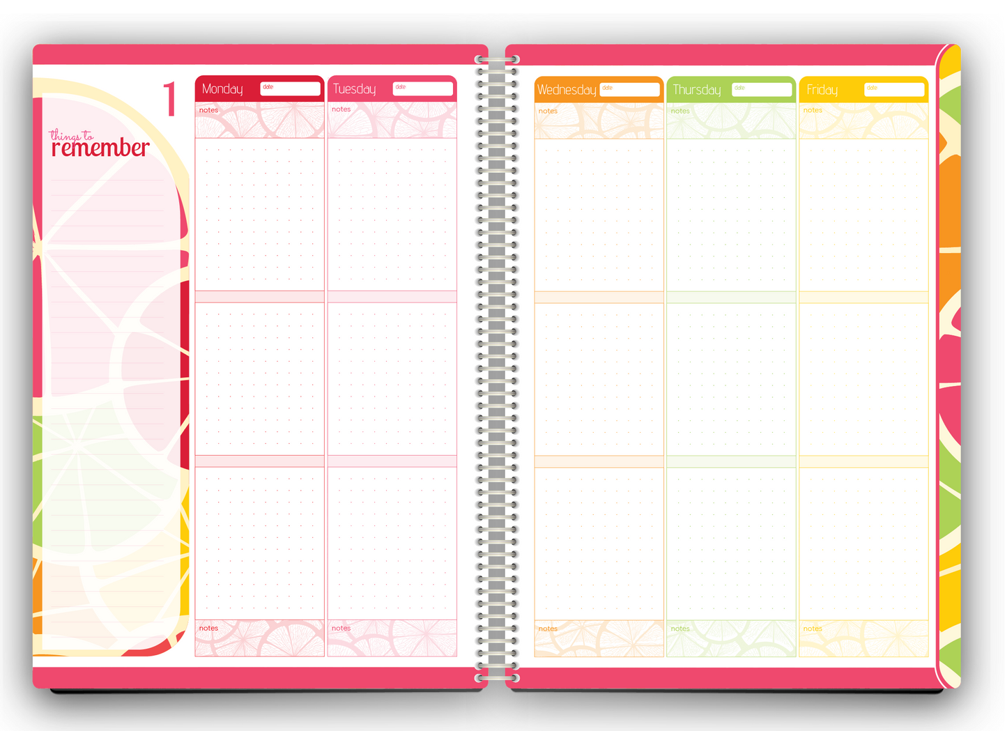 2025 Fruit Tingle Teacher Planner - Weekly