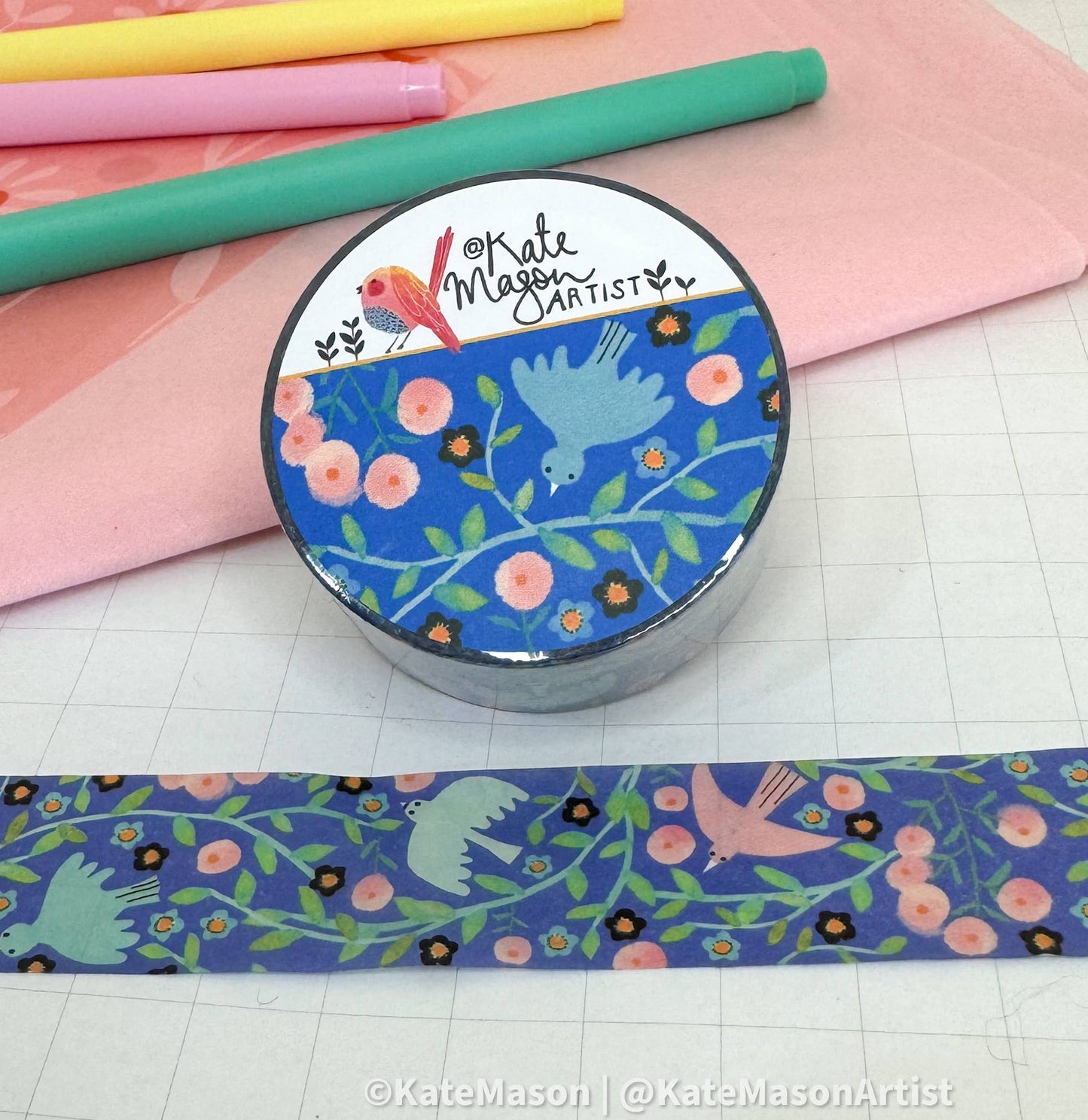 Bird Vine Blue WASHI TAPE  