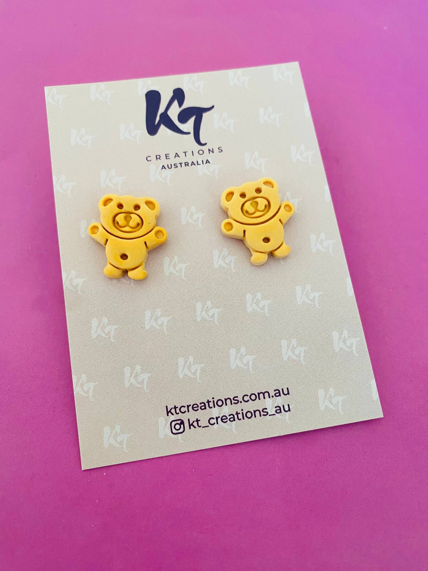 Tiny Teddies - Polymer Clay studs