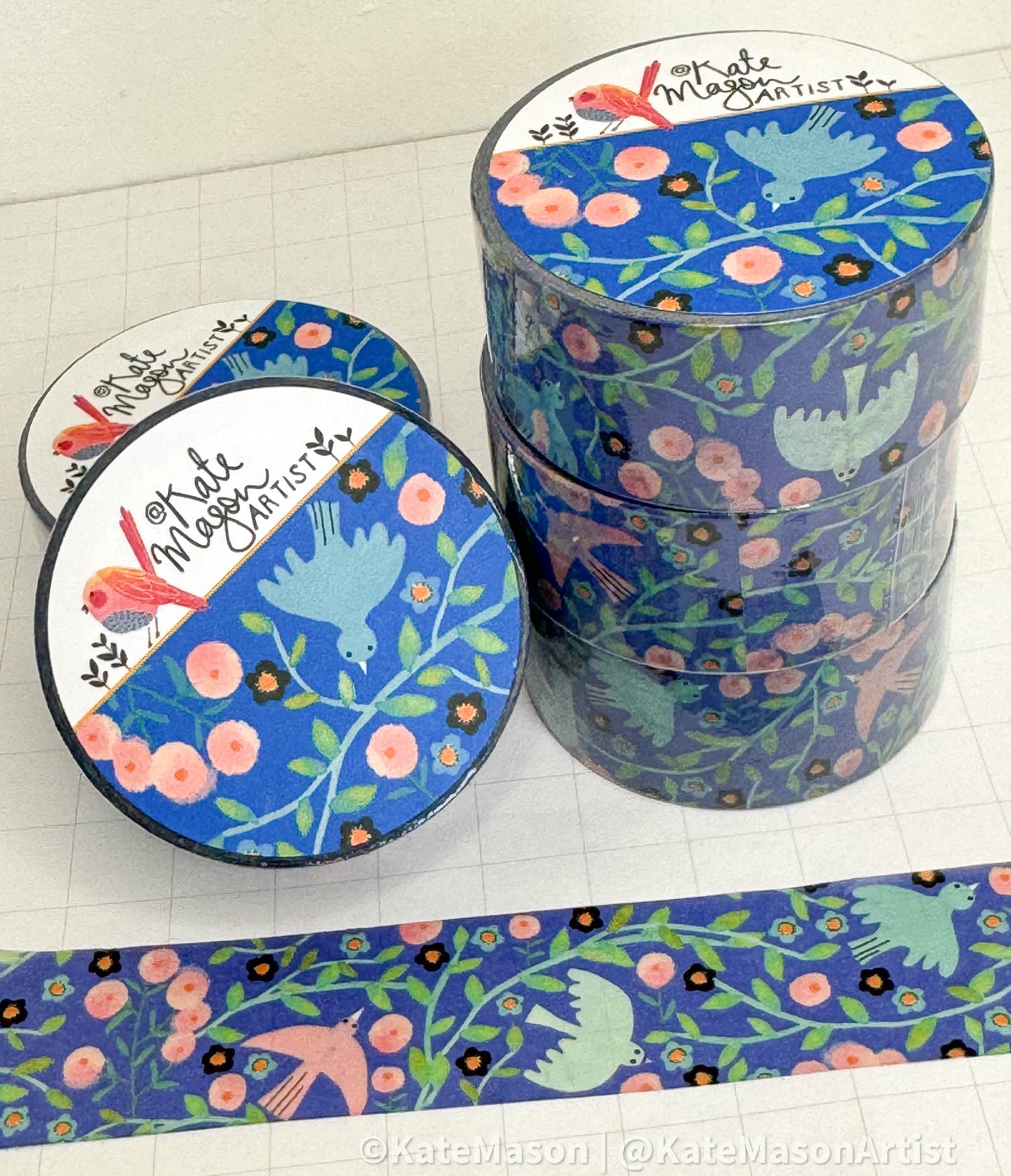 Bird Vine Blue WASHI TAPE  