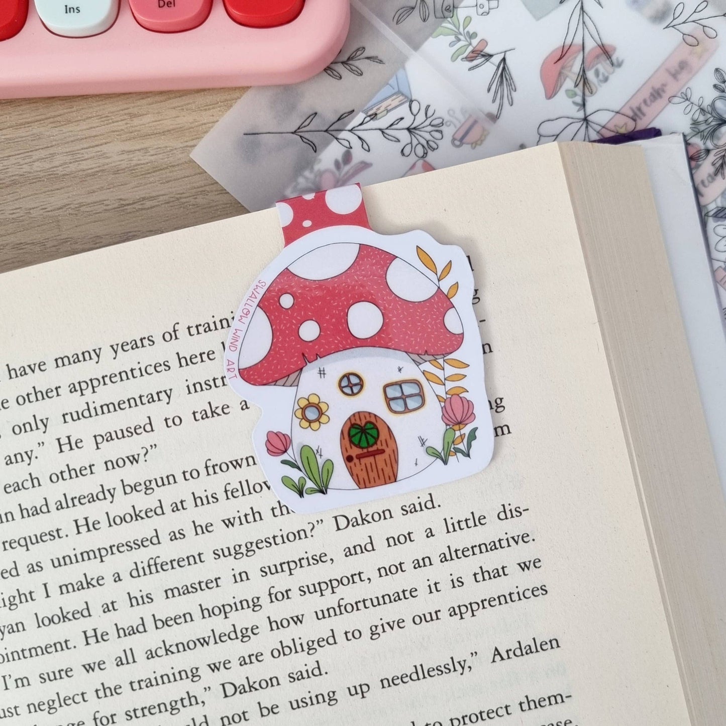 Magnetic Bookmark - Mushroom House